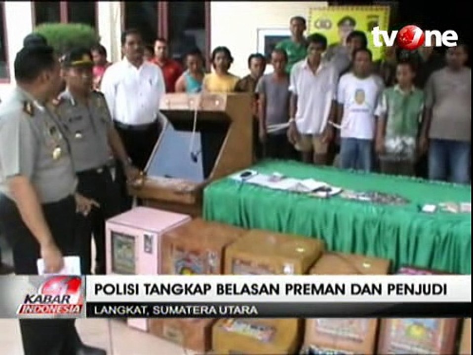 Polisi Langkat Amankan Belasan Preman dan Penjudi