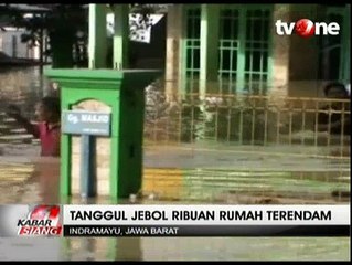 Luapan Sungai Cimanuk Rendam Ribuan Rumah di Indramayu