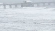Gordon's Waves Crash by Gulf Shores' Pier