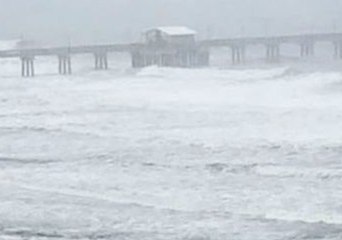 Gordon's Waves Crash by Gulf Shores' Pier