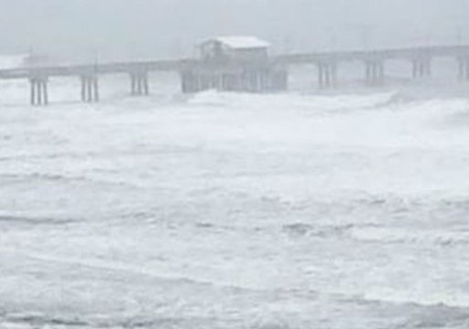 Gordon's Waves Crash by Gulf Shores' Pier