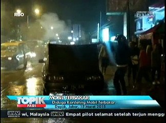 Diduga Korsleting, Mobil Terbakar di Depok