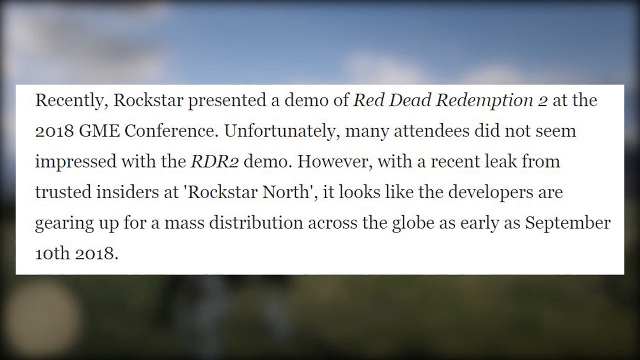 Is Red Dead Redemption 2 FINISHED? (RDR2 GOING GOLD, RDR2 News and RDR2 New Information)