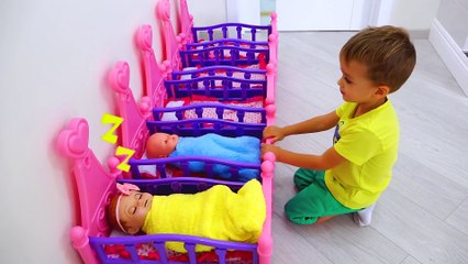 Nikita Pretend Play with Dolls, Are you sleeping brother John