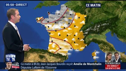Averses sur le Nord et instabilité orageuse sur le Sud-Ouest ce mercredi