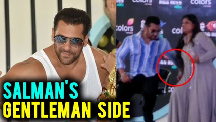 Salman Khan Helps A Girl To Be Comfortable At Bigg Boss 12 Launch