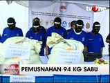 BNN Musnahkan 94 Kg Sabu Hasil Sitaan