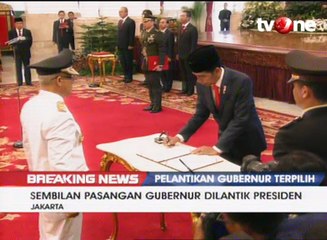 Presiden Lantik 9 Pasangan Gubernur di Istana Negara