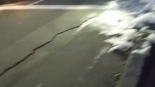 Cracks Appear in Roads in Sapporo Following Hokkaido Earthquake