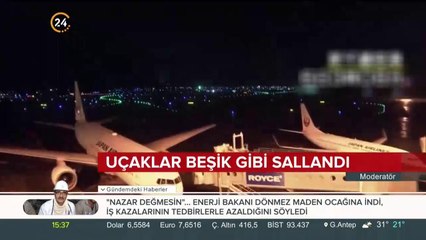 Uçaklar beşik gibi sallandı