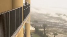Strong Rain, Wind and Waves Batter Orange Beach During Tropical Storm Gordon