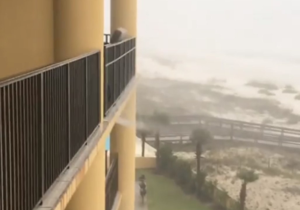 Strong Rain, Wind and Waves Batter Orange Beach During Tropical Storm Gordon
