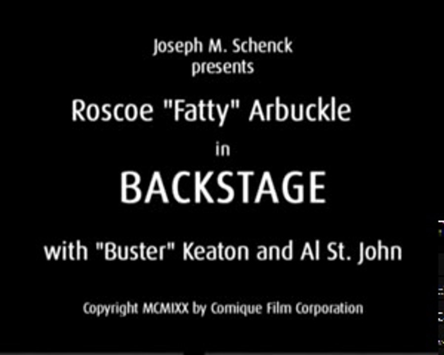 Roscoe Fatty Arbuckle: Back Stage (1919)