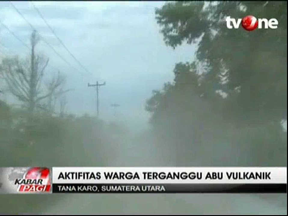 Hujan Abu Sinabung Kembali Guyur Wilayah Karo