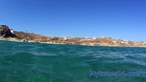 Mykonos Kalo Livadi Beach under Clear Watter