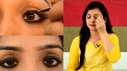 Liquid Eyeliner for Beginners DIY | ऐसे लगाएं सही तरीके से आई लाइनर | Boldsky