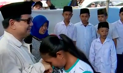 Prabowo Subianto Kunjungi Korban Gempa Lombok