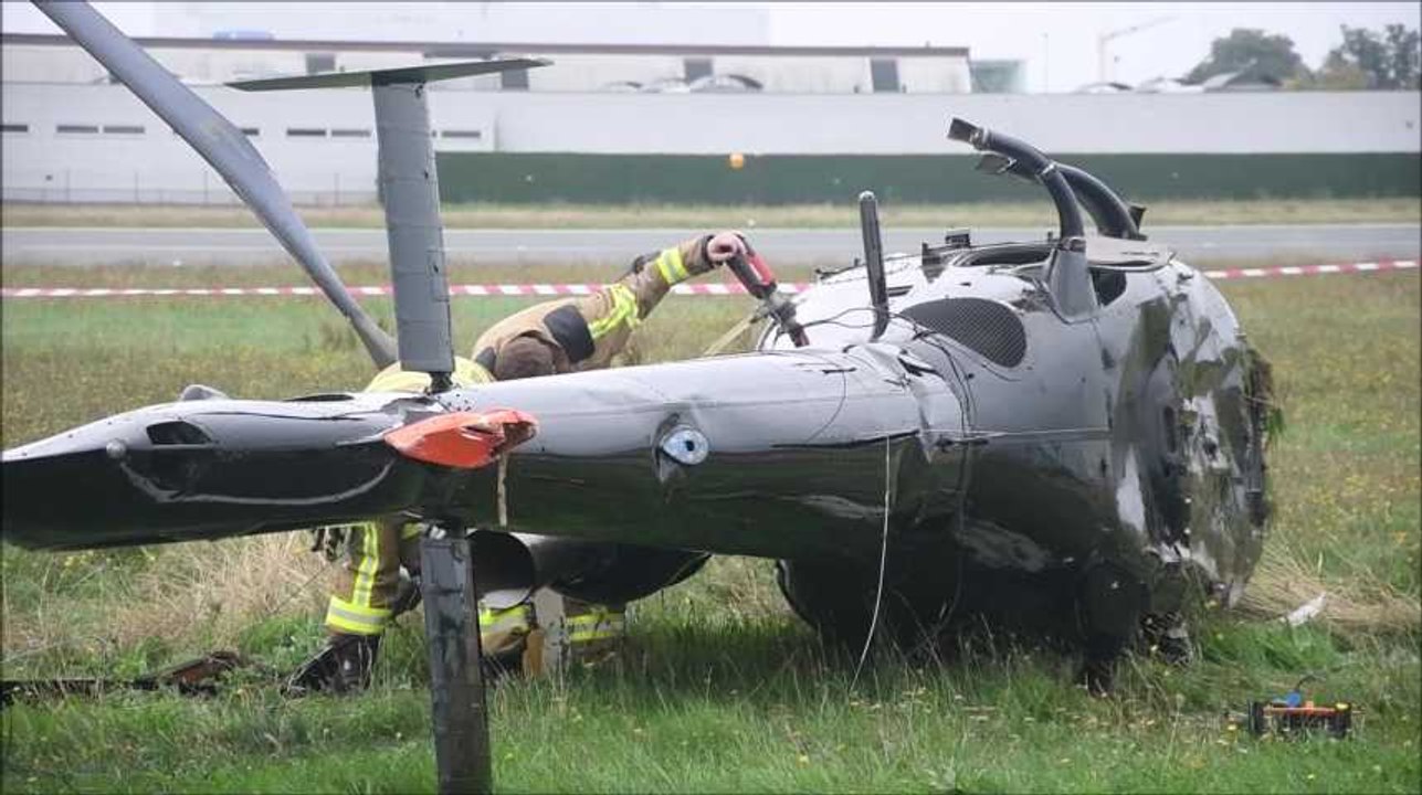 Un hélicoptère s'écrase à l'aéroport de Wevelgem