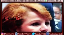 Lucía Medina  estalla en llanto tras acusaciones usar  mochilas del Ministerio de Educación para  campaña