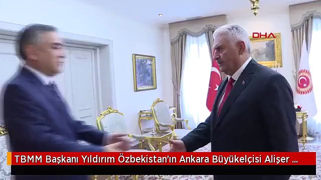 TBMM Başkanı Yıldırım Özbekistan'ın Ankara Büyükelçisi Alişer Agzamhocaev'i Kabul Etti