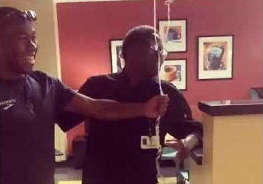 Son Surprises Mom at Her Workplace After Coming Home for Her Birthday