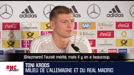 Griezmann "aurait mérité" le trophée de joueur Fifa de la saison selon Kroos