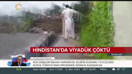Hindistan'da viyadük çöktü