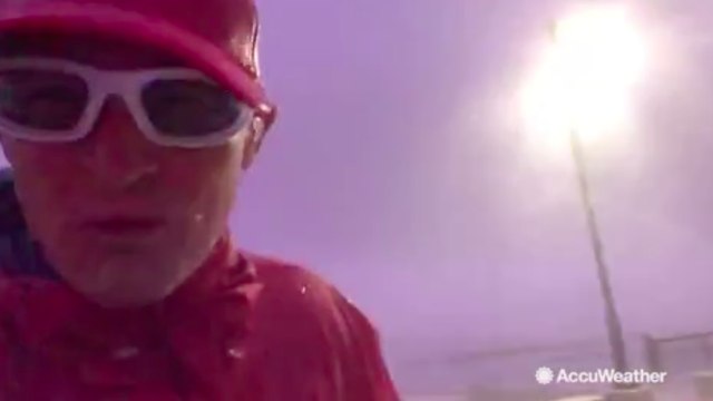 ICYMI: Lightning strikes right behind AccuWeather reporter as Gordon makes landfall