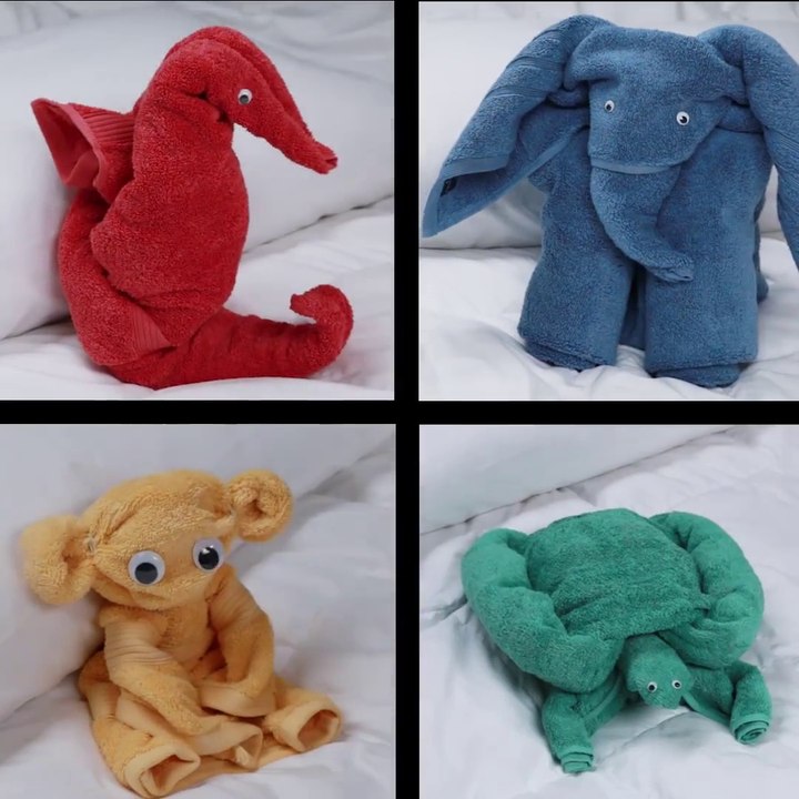 FACILE À FAIRE - Transformer les serviettes en animaux adorables !