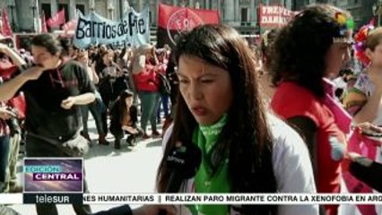 Inmigrantes protestan ante Congreso argentino contra la xenofobia