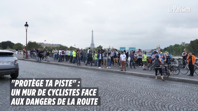 «Protège ta piste» : un mur de cyclistes face aux dangers de la route