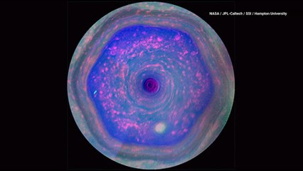 Bizarre, Hexagon-Shaped Vortex Seen in Saturn's Atmosphere