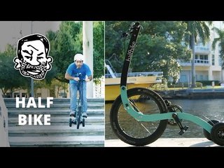 Crazy trike with rear wheel steering! - The Halfbike