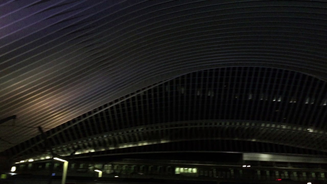 Orages à Liège: la foudre devant les Guillemins