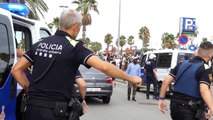 Enfrentamiento entre manteros y Guardia Urbana de Barcelona