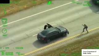 Texas Police Helicopter Video Captures Shootout on Highway