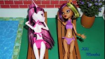 Make Doll barbie clothes | DIY Barbie Bathing Suits with Balloons Making Easy No Sew Doll Swimsuits