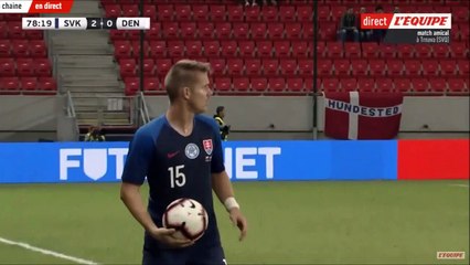 Adam Fogt Funny Own Goal - Slovakia 3-0 Denmark