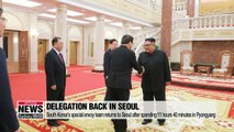 South Korea's special delegation return home after hand-delivering president's letter to North Korean leader