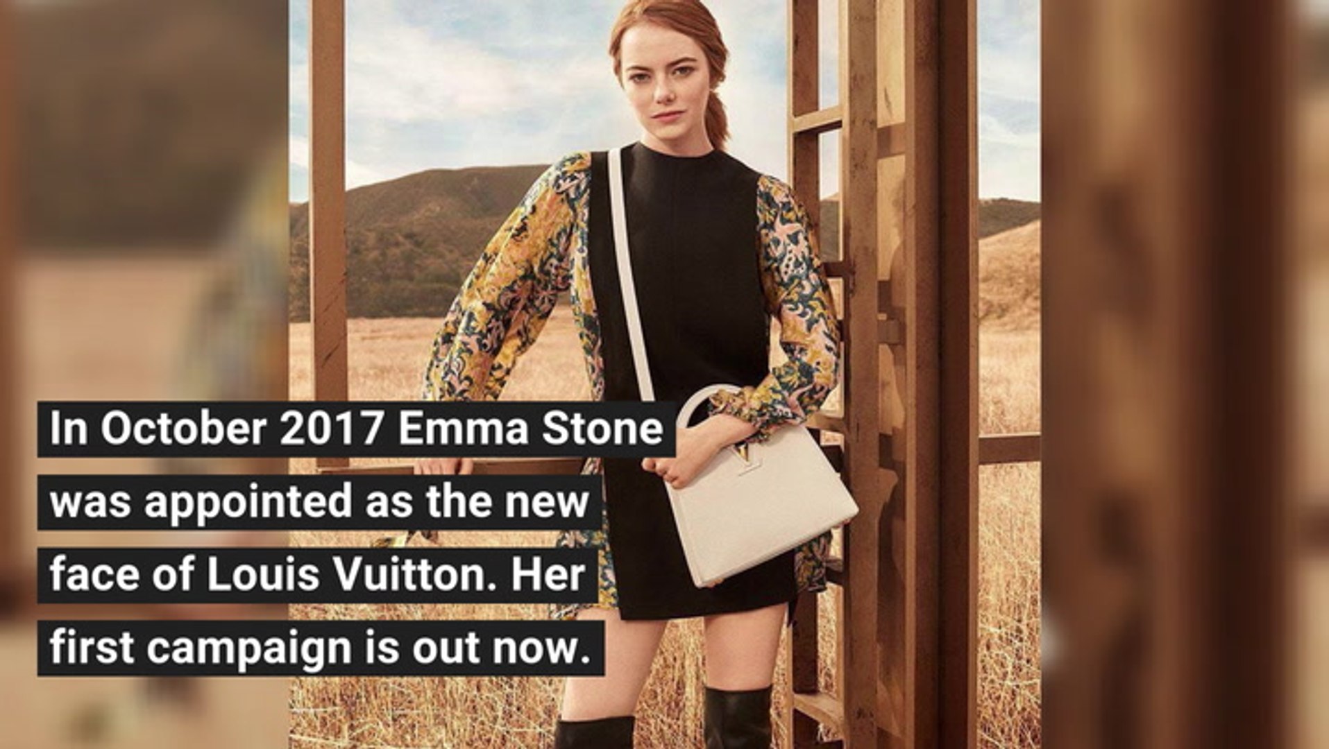 With Emma Stone inside the second video ad campaign for Louis