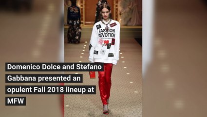 Dolce and Gabbana Fall 2018 Collection at MFW