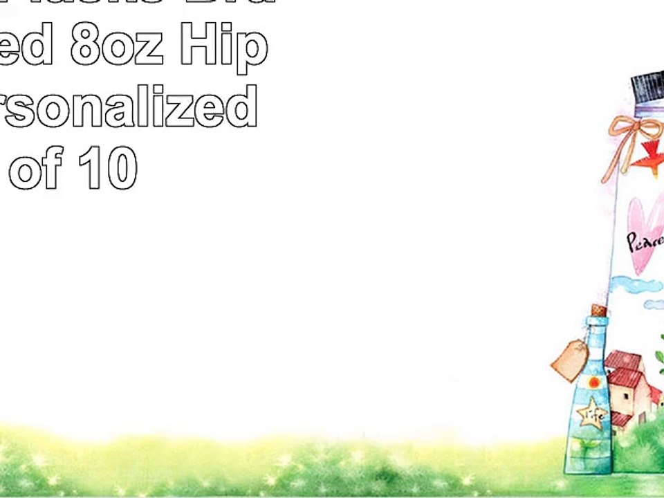 Top Shelf Flasks Brand Engraved 8oz Hip Flasks  Personalized Pack of 10