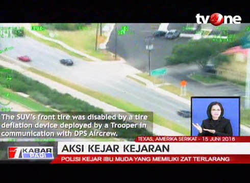 Aksi Kejar-kejaran Ibu Muda dengan Polisi di Jalan Tol