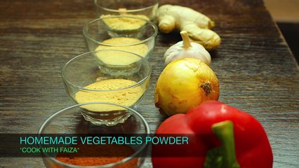 HOMEMADE VEGETABLES POWDER *COOK WITH FAIZA*