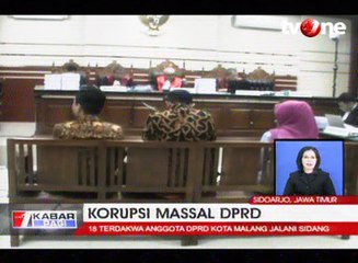 18 Terdakwa Anggota DPRD kota Malang Jalani Sidang