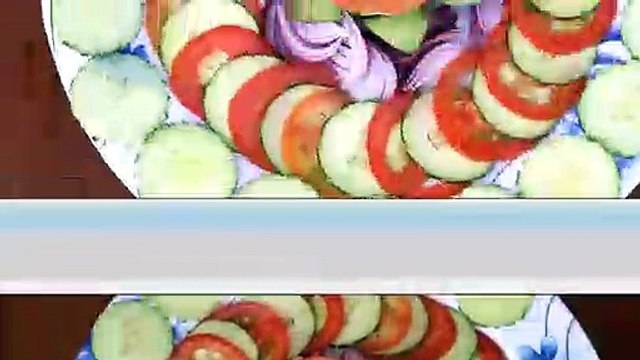 Simple & Easy Art in Eggplant & Tomato Flower Carving Garnish with Tomato, Onion & Cucumber Designs