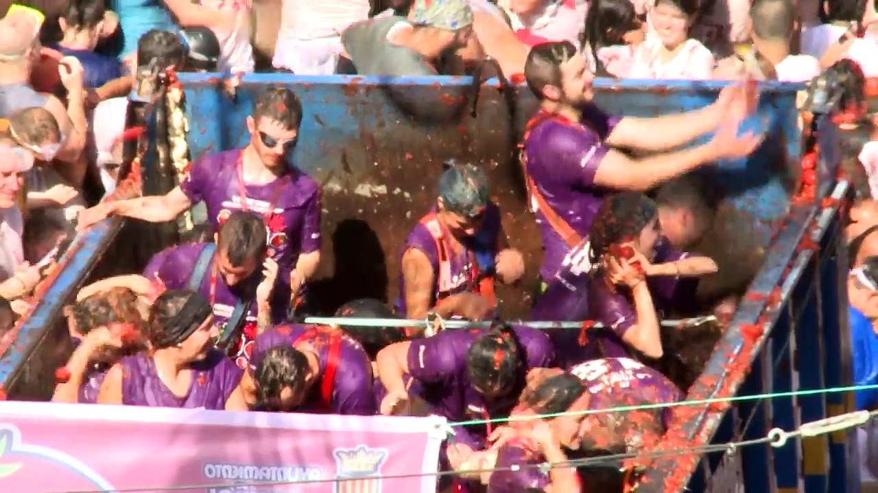 Les plus belles photos de la Tomatina 2018, la plus grande bataille de tomates au monde