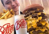 Competitive Eater Tackles 10-Patty Burger Combo in Under 5 Minutes