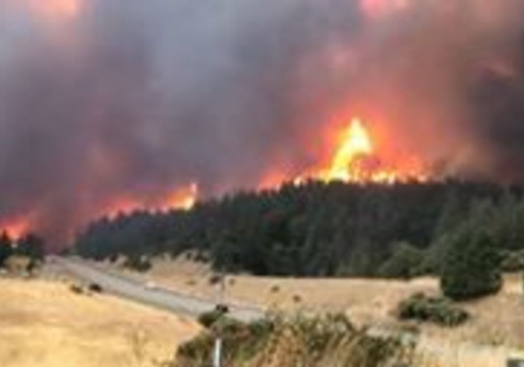 Fast-Moving Fire Shuts Down Highway North of Redding, California
