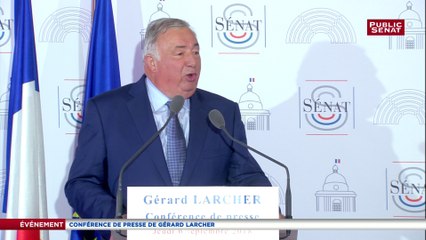 Gérard Larcher salue le travail de François de Rugy